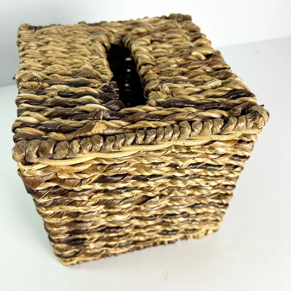 Boho‎ tissue box cover Basket woven